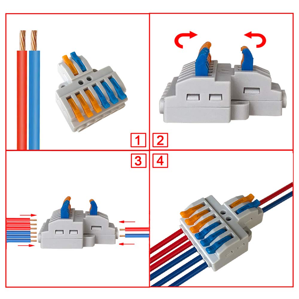 Connettori Cavo 3 In 9 Out - Morsettiera A Molla, 6 Pezzi - Foto 3