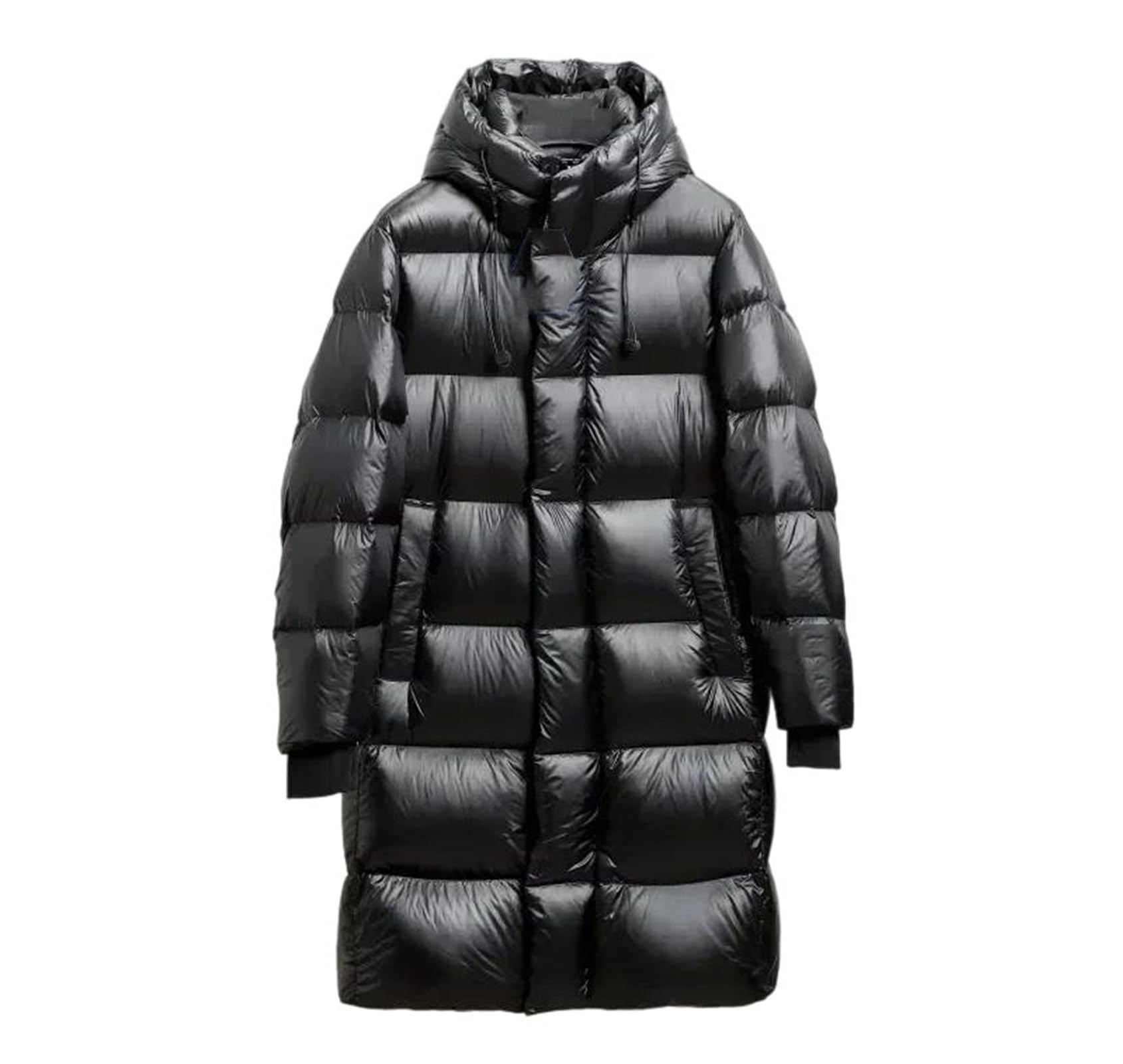 Mens Goose Down Jacket Luxury Long Coat Lightweight Hooded Winter Parka Cold Weather Unisex Warm Outerwear