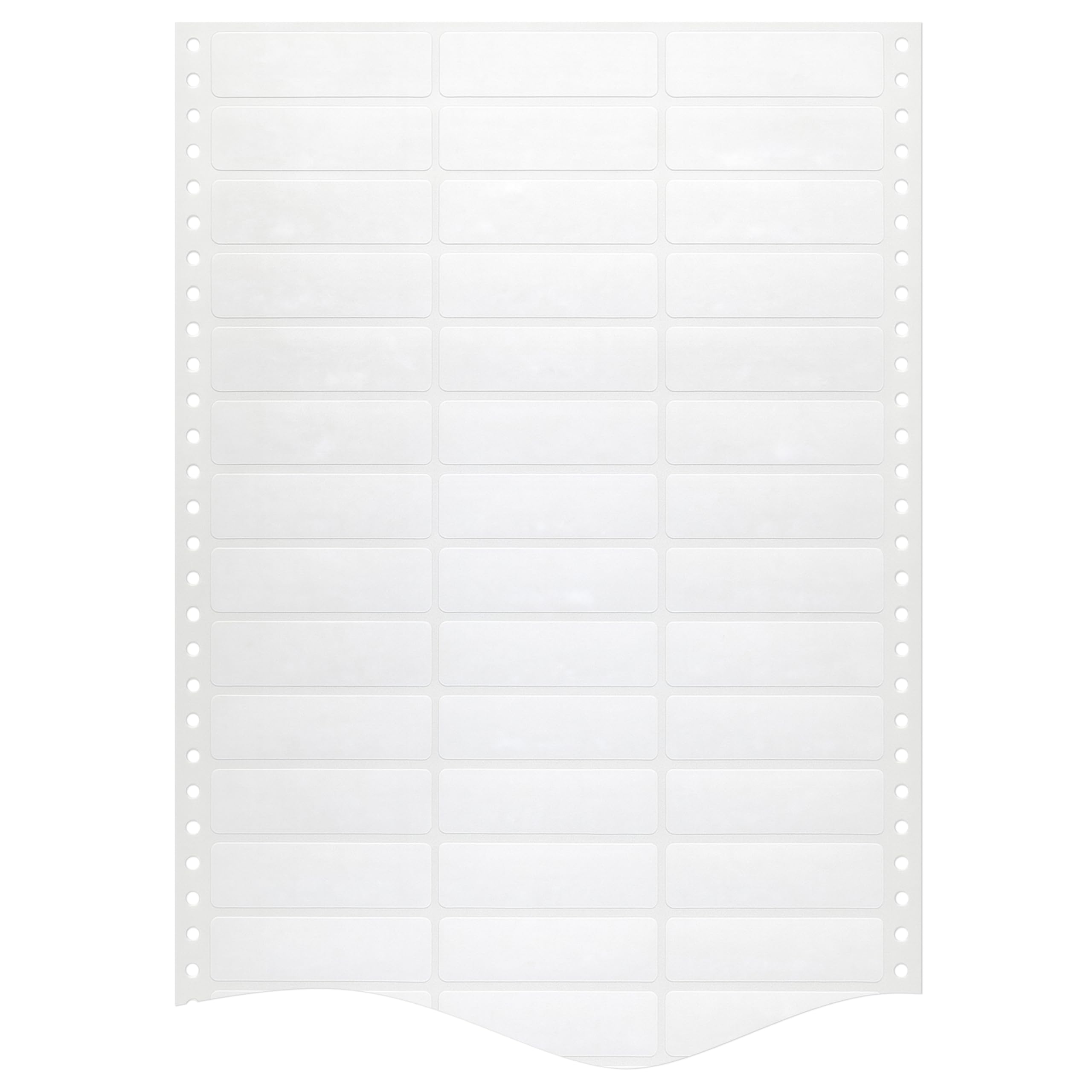 Compulabel Pinfeed Labels Fanfold Permanent Adhesive, 3 1/2" x 15/16", White (130307)