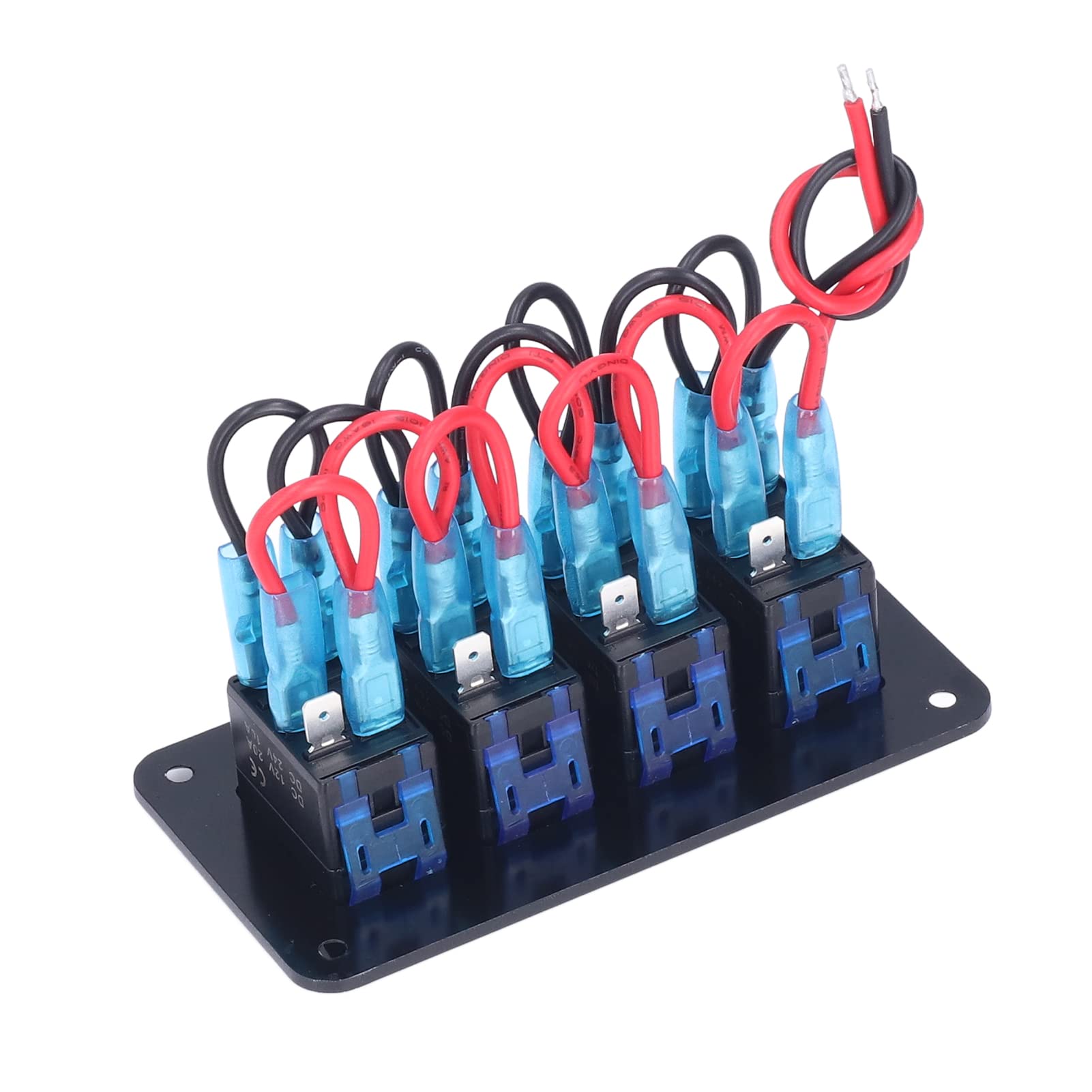 Pannello interruttori a bilanciere nero a 4 gruppi Interruttore a levetta impermeabile IP65 con retroilluminazione a LED Modifica barca a motore DC12‑24V