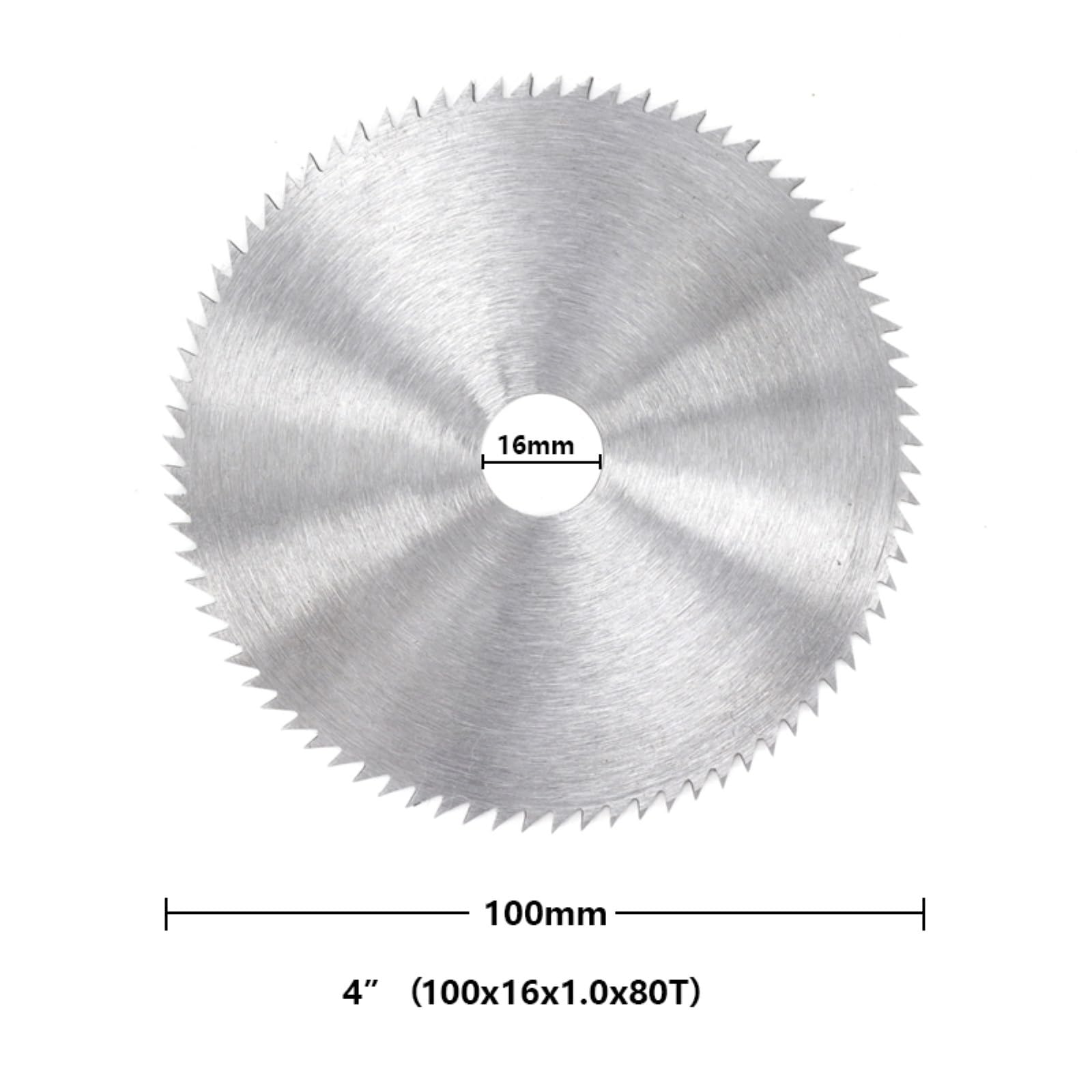 Brzeszczot do cięcia metalu 1PC brzeszczot piły tarczowej ze stali manganowej 100/110/125/150/180mm 60/75/80 zębów akcesoria do elektronarzędzi tarcza cięcia drewna(100x16x1.0x80T)