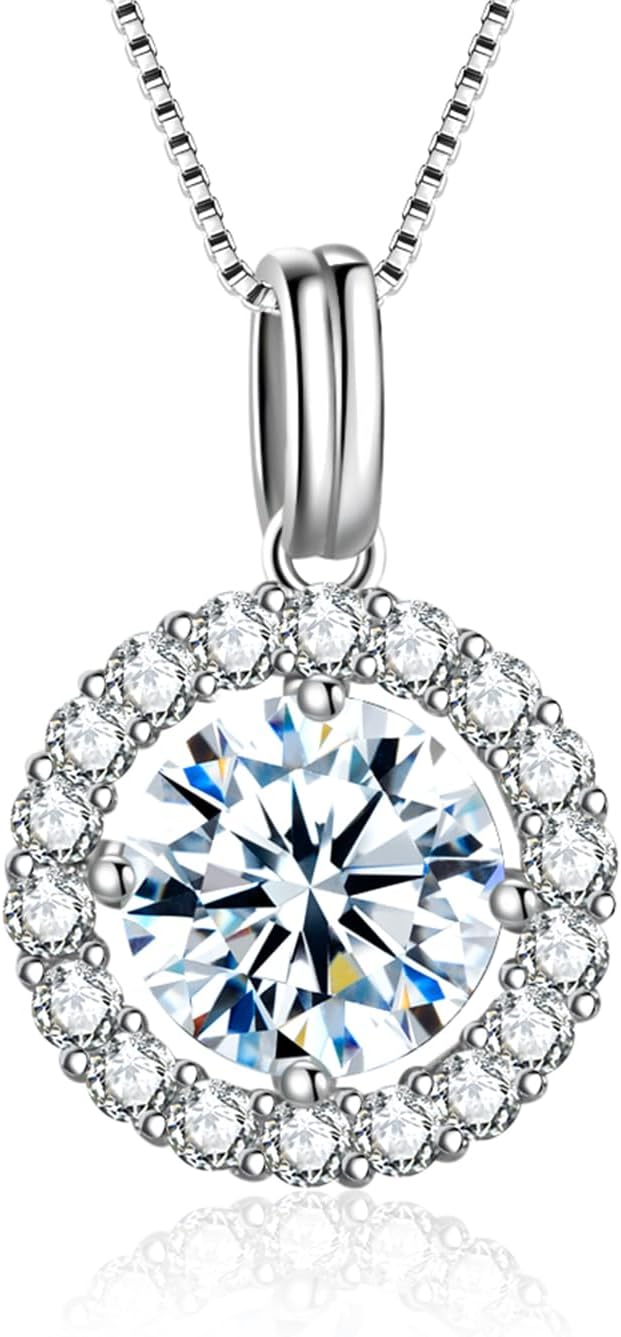 Gifts for wife women gifts Anniversary Birthday, Moissanite Necklace,25th 30th 40th 50th 60th Gifts Anniversary, Christmas Day Gifts, Valentine's Day for Wife Her,Mothers Day Gifts for Mom