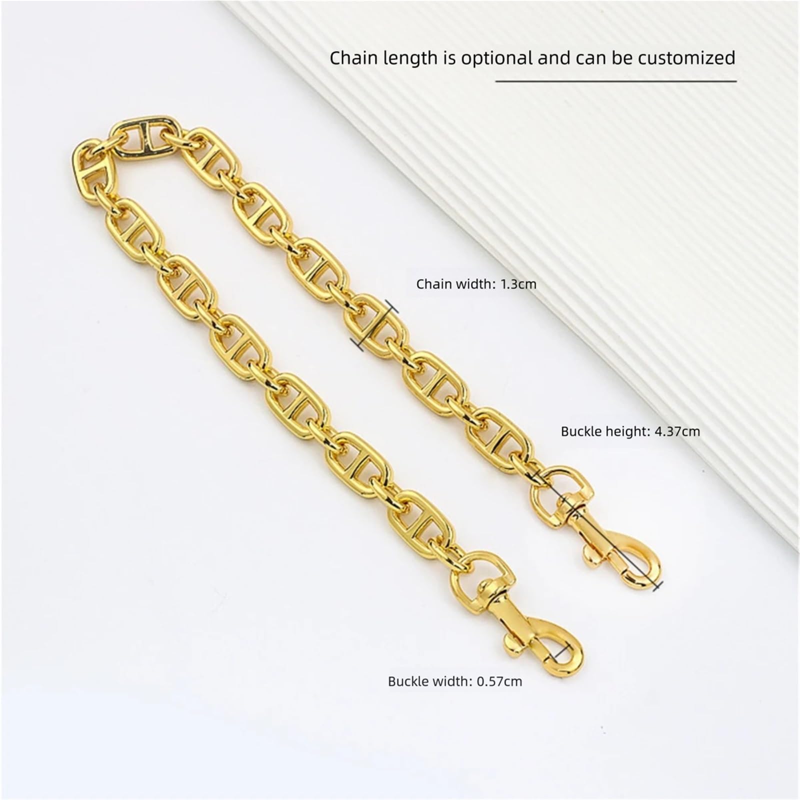 Correa de cadena for bolso, extensible oro antiguo for bolsos, reemplazo Metal con hebillas, accesorio for DIY Para Bolsos DIY(Gunmetal Chain,100cm)