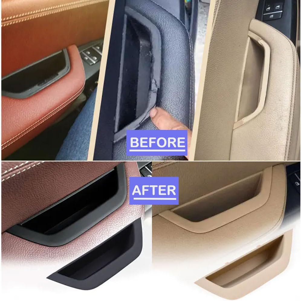 Black Front Left Armrest Pull Handle Cover Driver Door Handle Panel Trim Replacement for BMW X3 X4 F25 F26 2010 2011 2012 2013 2014 2015 2016