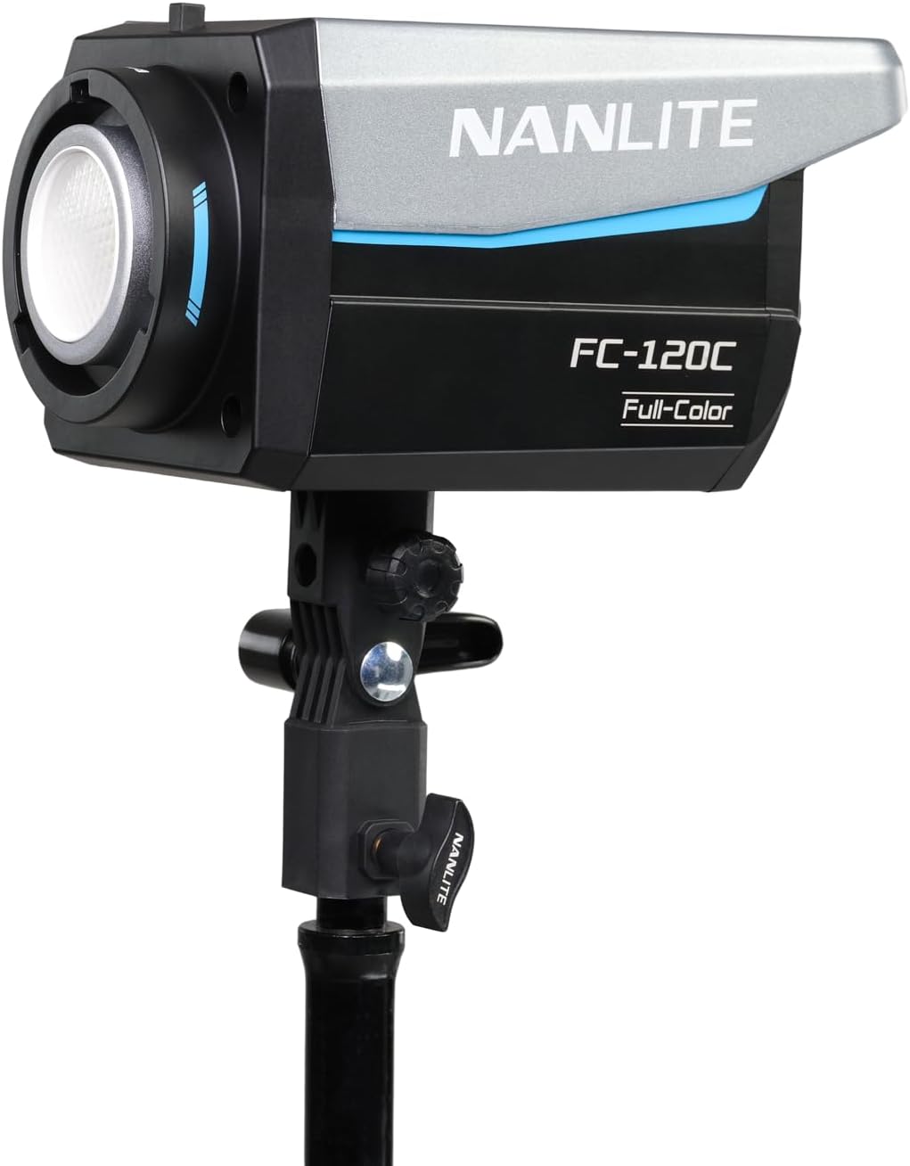 NANLITE FC-120C mounted on a light stand with reflector