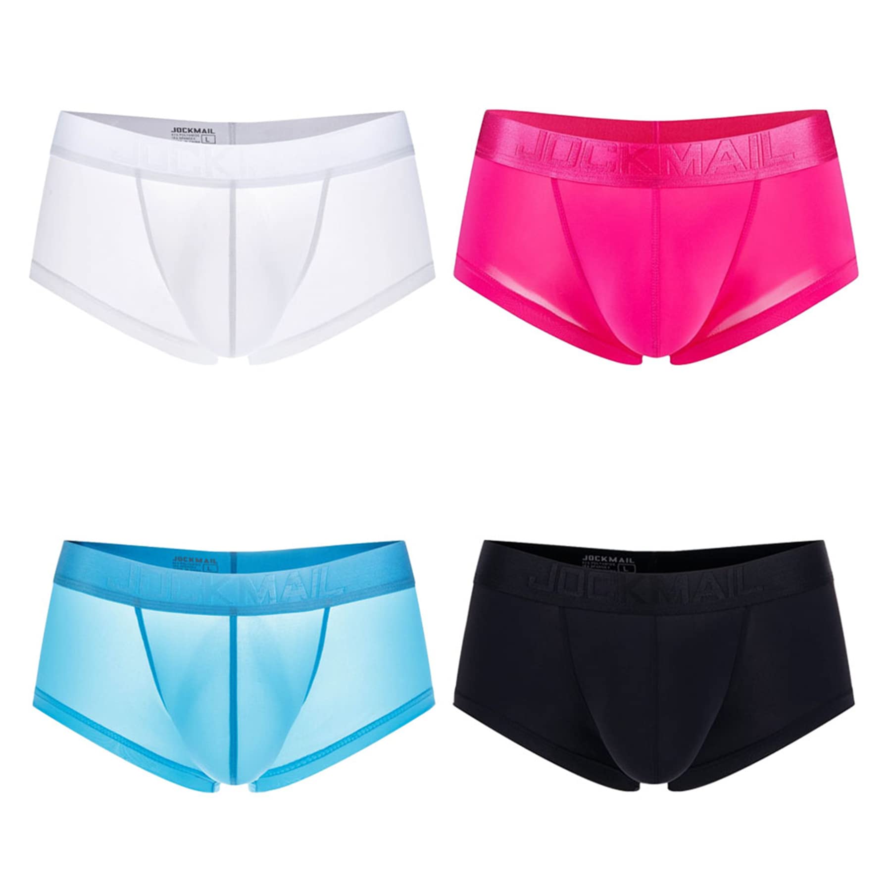 JACK CLAUDEIce Silk Sexy Loom Men's Underwear Boxer Breathable Micro Mesh Low Rise Trunks