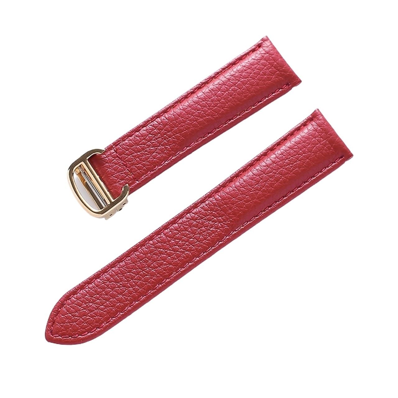 Generico Run Ken Cinturino in Pelle Lychee Pattern Cinturino in Pelle Morbida Sostituto Compatibile con Cinturino da Uomo E da Donna Cartier Tank
