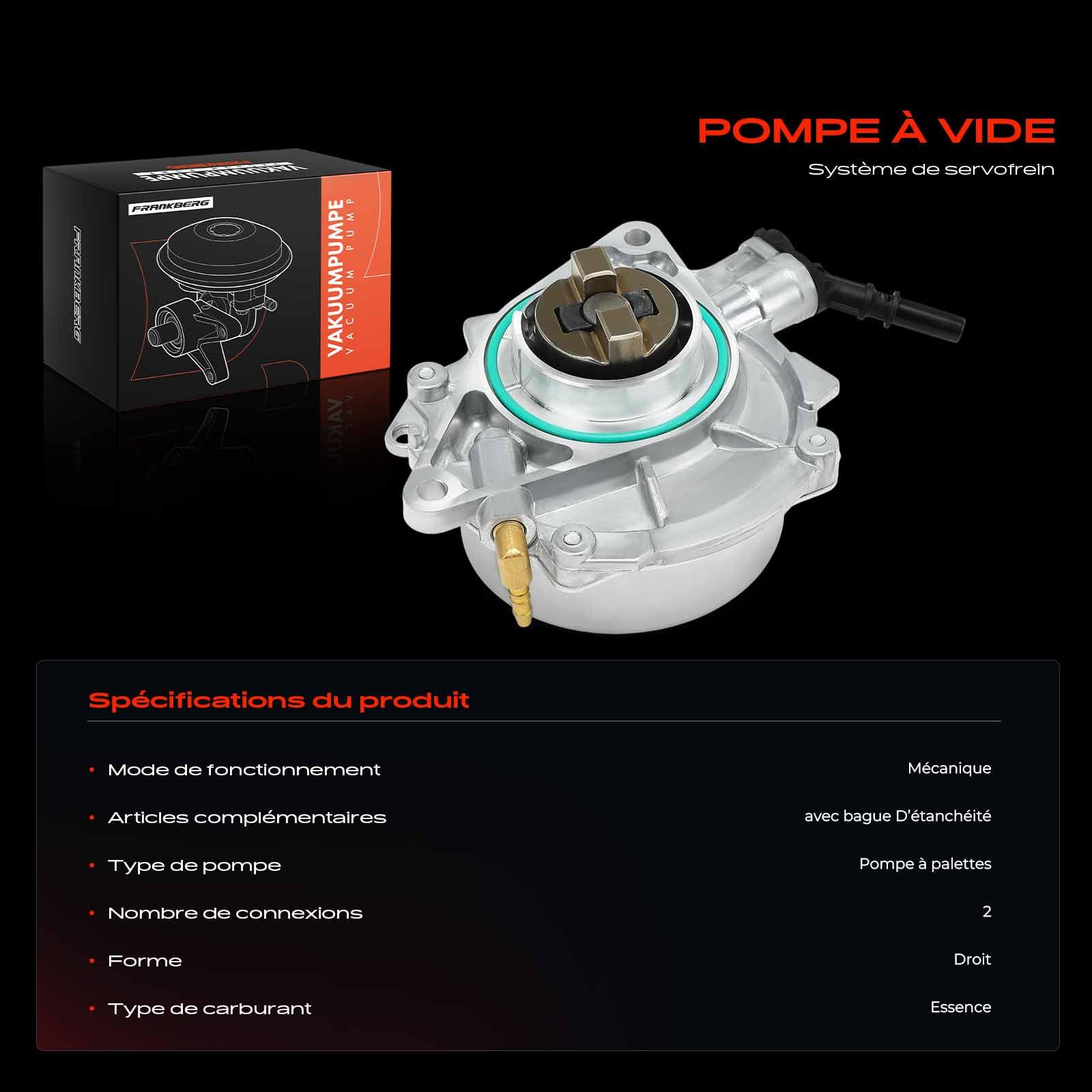 Frankberg pompe à vide Compatible avec C4 Coupé C4 Grand Picasso II DS3 SA M.i.n.i R56 M.i.n.i Cabriolet R57 207 WA WC 308 I 4A 4C Remplacer# 11667556919