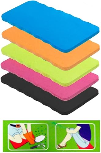 Cojín para rodillas de jardín, 7 x 15 pulgadas, varios colores, paquete de 4