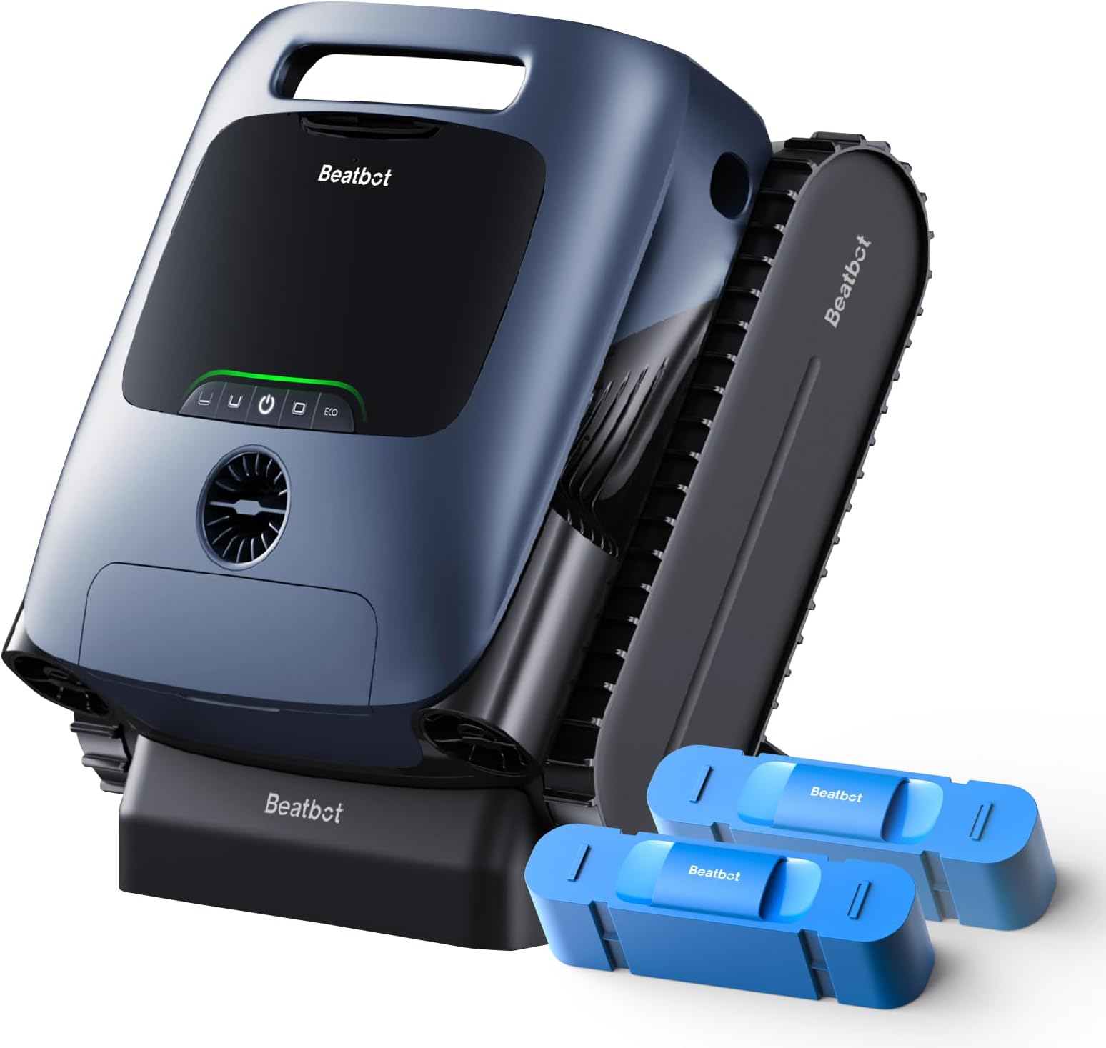 Beatbot AquaSense Pro Pool Robot, Cordless Pool Vacuum for Inground Pools, Clarifies Water, Skims Water Surface, Surface Parking, Intelligent Path Optimization, Up to 3,299 Sq.ft - Navy Blue