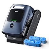 AquaSense Pro Pool Robot Vacuum, 5-in-1 Cleaning with 2*Clarifying Agent Kits, Smart Surface Parking, Clarifies & Skims Water, Ideal for Inground Pools up to 3,299 Sq.ft - Navy Blue