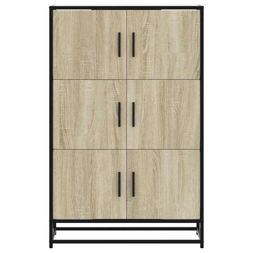 vidaXL Aparador Alto Madera de ingeniería y Metal Sonoma 68x35x106,5cm