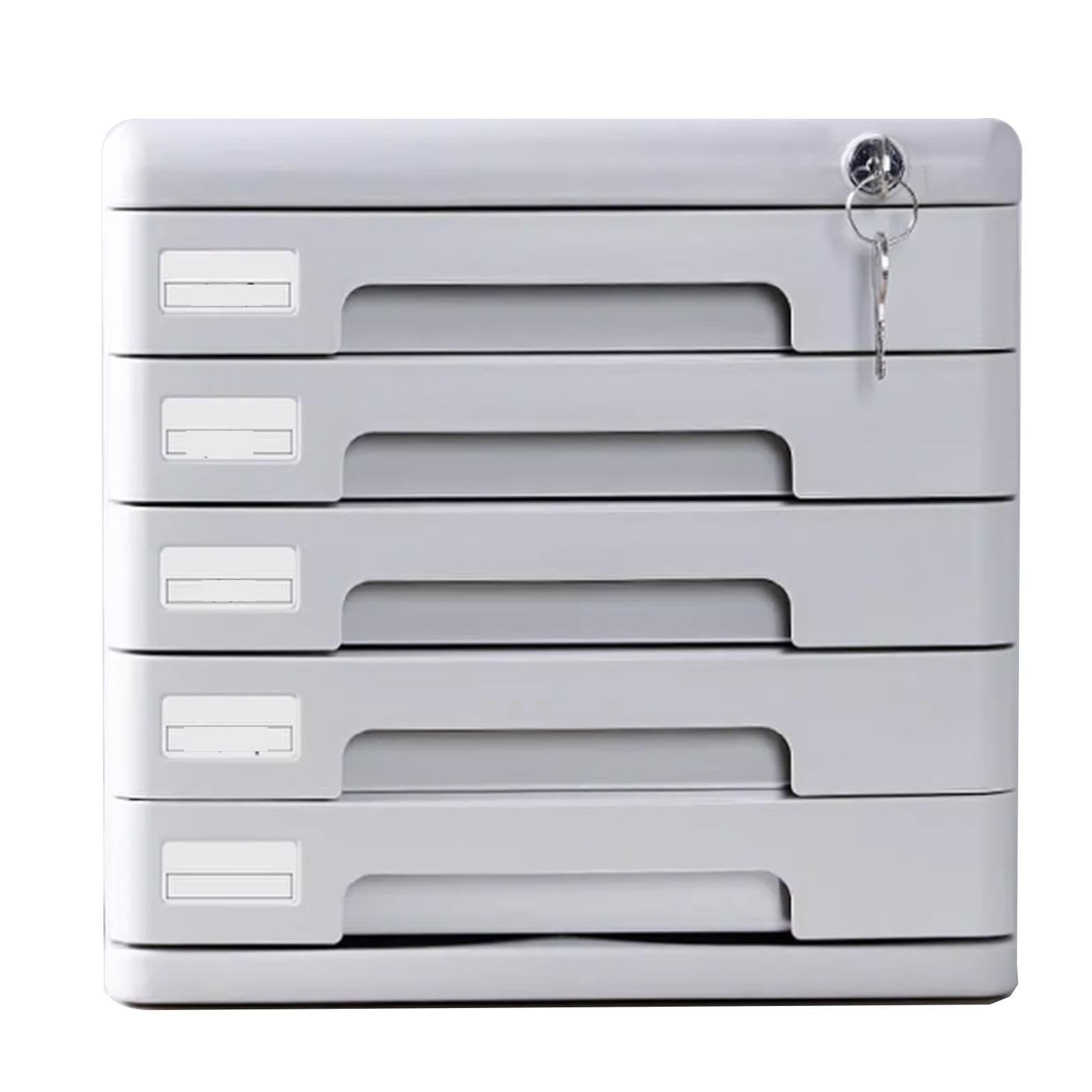 Classeur Verrouillable À 5 Niveaux Boîte Rangement Pour Fournitures Bureau