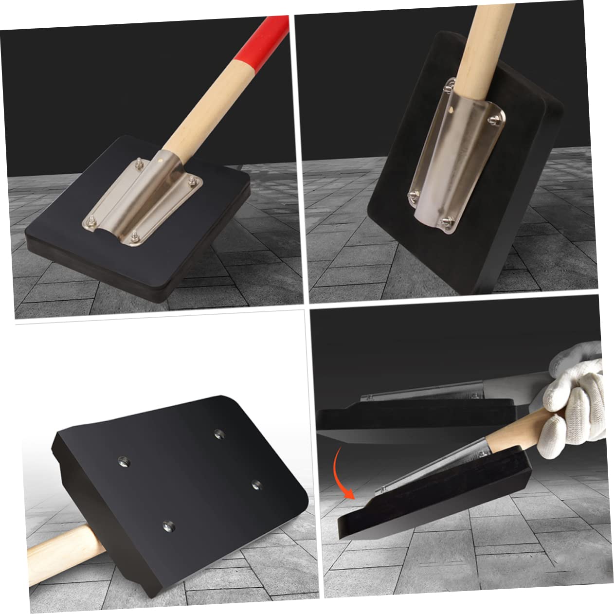 Uonlytech Marteau en Caoutchouc pour Pavés Outil de Construction de Carrelage Claquettes en Caoutchouc pour Pavage Poignée Ergonomique Non Glissante