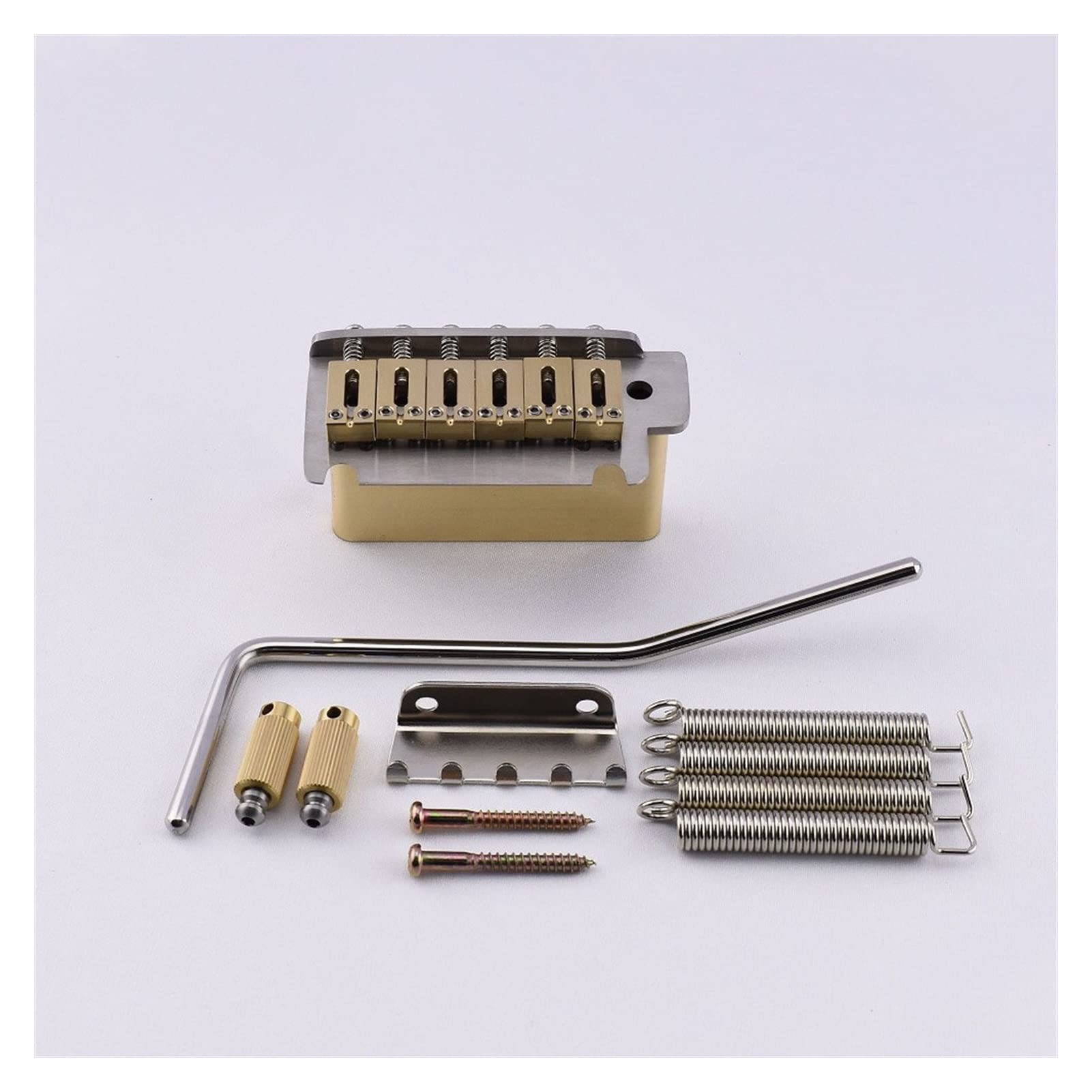 Parti di ricambio chitarra Ponte Di Sistema Tremolo Super Qualità 2 Punti Con Sella In Acciaio Inossidabile/Ottone (Color : LH B saddle B block)