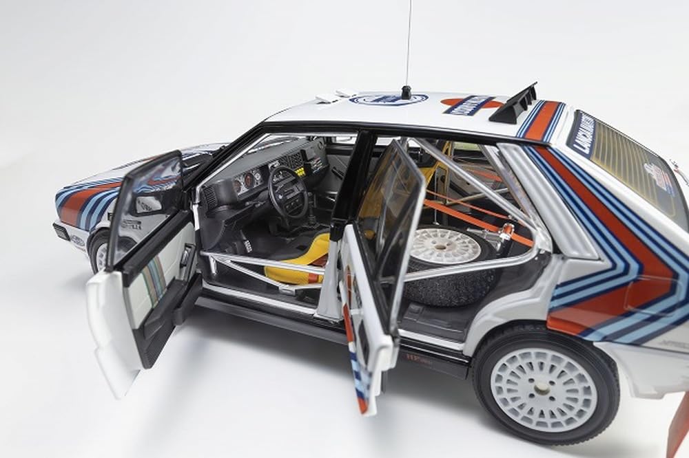 LANCIA DELTA HF INTEGRALE 4WD TEAM MARTINI & ROSSI RACING N 3 WINNER RALLY OLYMPUS USA 1987 JUHA KANKKUNEN - JUHA PIIRONEN WHITE RED BLUE