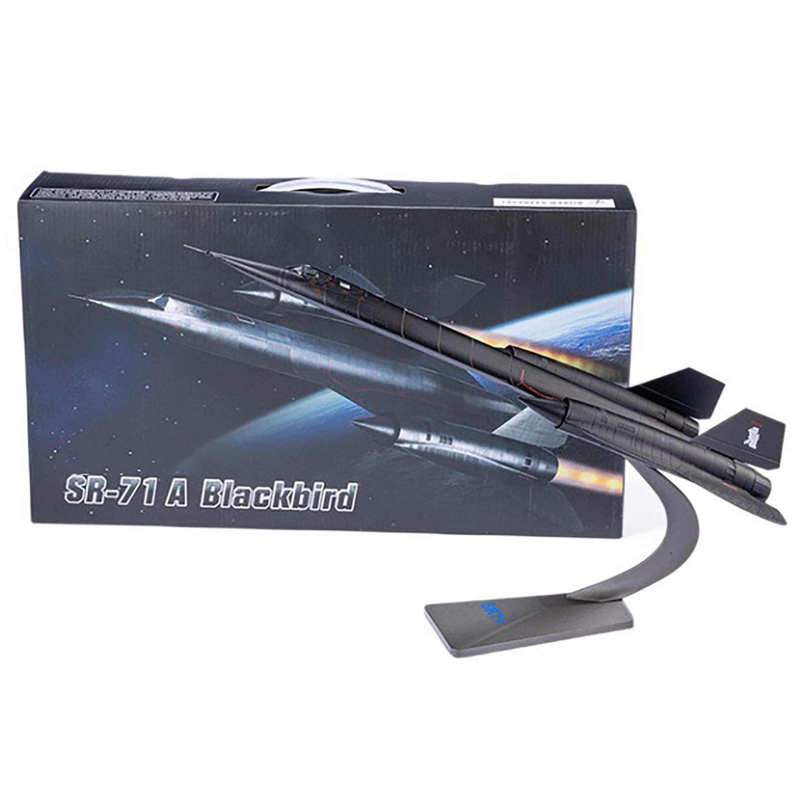 SR-71 Blackbird Reconnaissance Fighter Aircraft Model 1/72 Metal Airplane Model Kits with Stand DieCast Alloy Fighter Model Jet Pre-Build Aircraft Collection for Display or Gift(1/72 0088H)