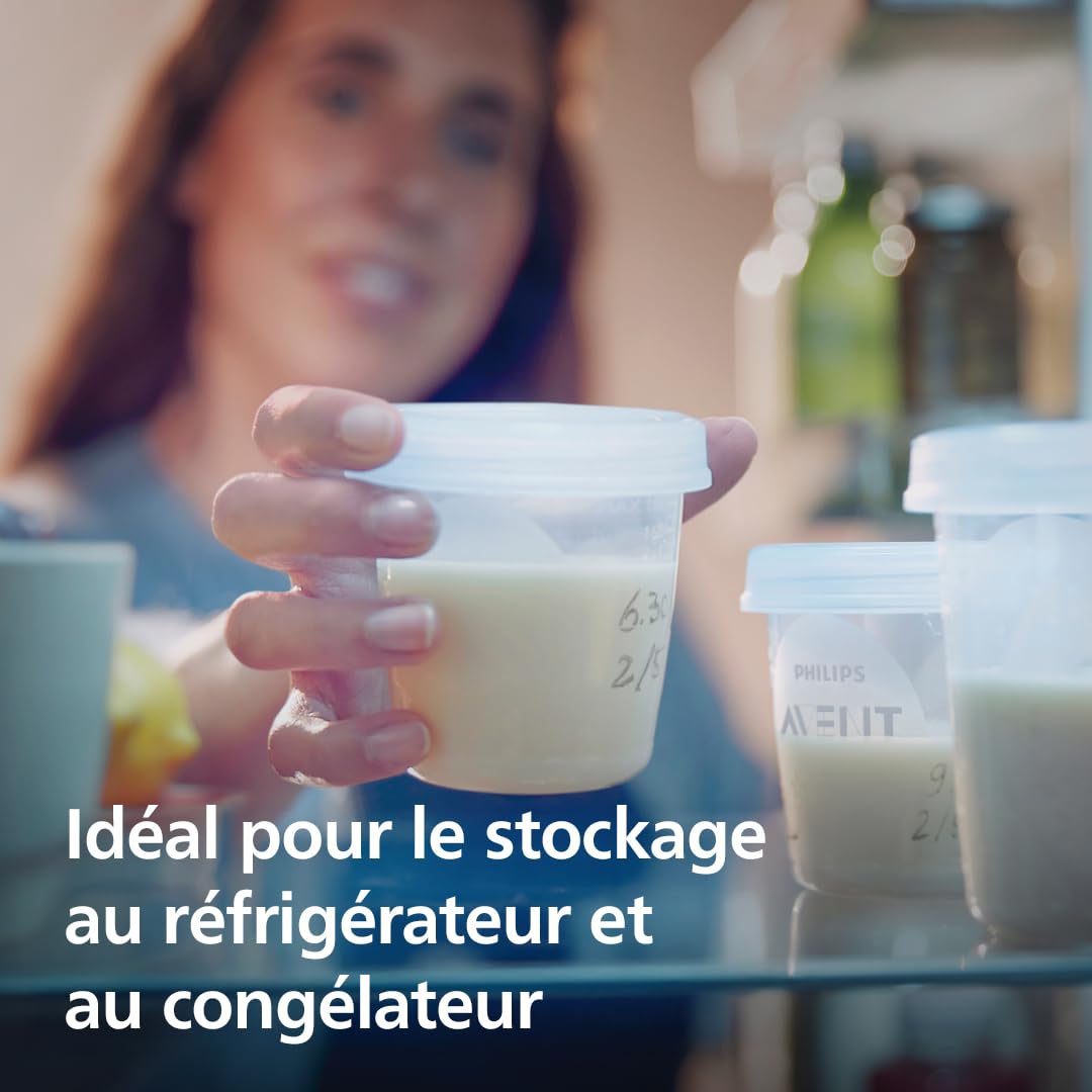 Philips Avent - Pots de conservation 180 ml et 240 ml avec Couvercles associés et Cuillère de Sevrage, modèle SCF721/20