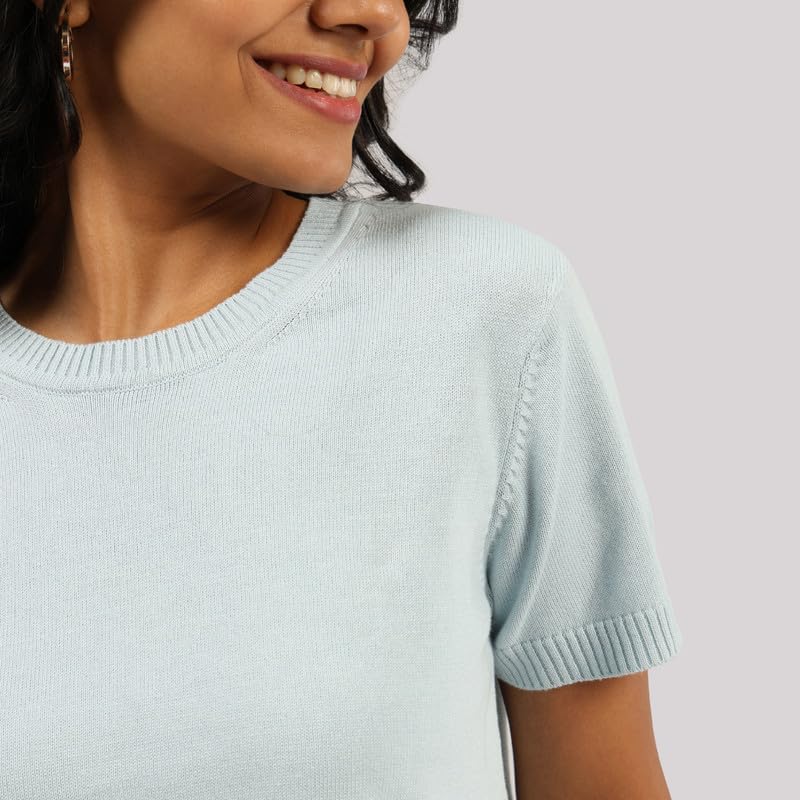 Image of BlissClub Women's Move All Day CottonKnit Crop Top