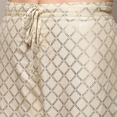 Image of BIBA Women Rayon Straight Printed Suit Set