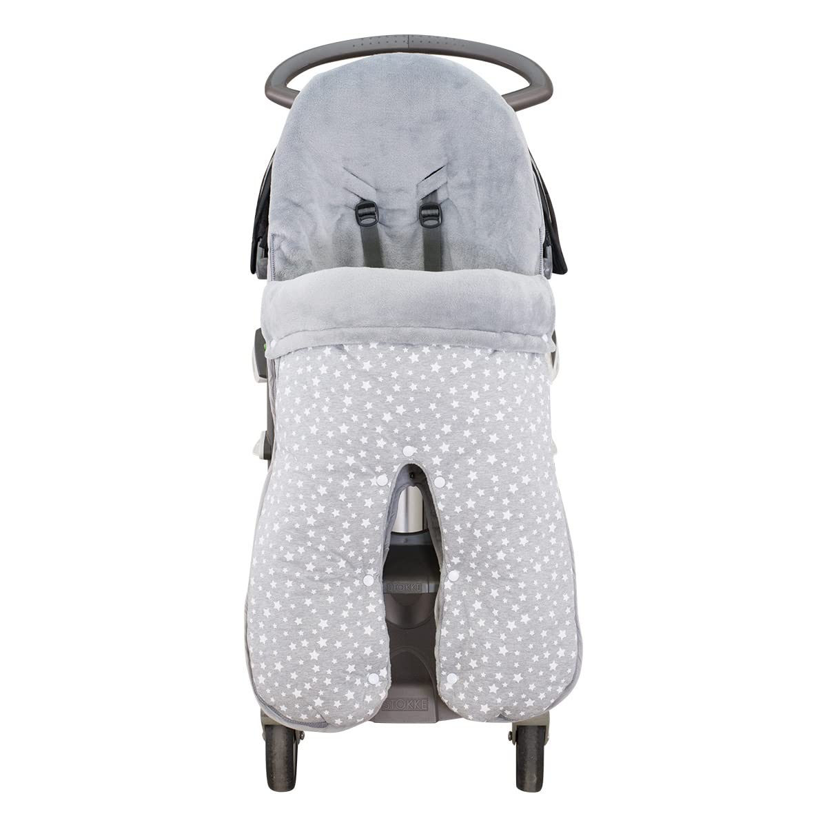 JYOKO KIDS Saco para cochecito compatible con Stokke, cam cubo, Quiny mood (WHITE STAR, POLAR)