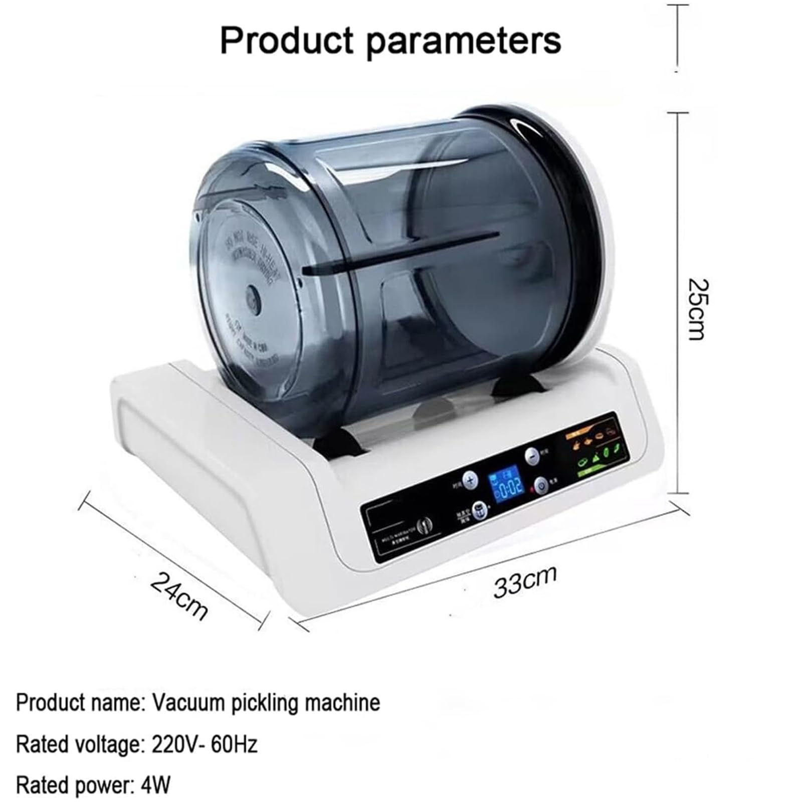 Marinteur À Viande Rotatif De 7 L, Sous Vide, Avec Écran Numérique, Minuterie De 10 H, Brassage Uniforme, Saveur Marinée, Pour La Préparation Des Aliments En Cuisine.