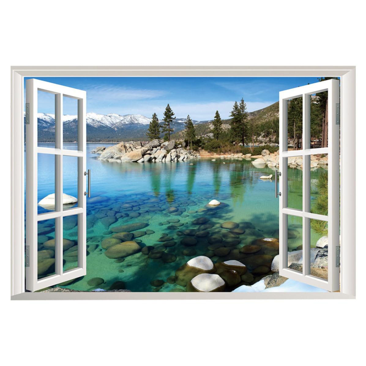 Adhesivo de pared tamaño 57 x 90 cm PRETYZOOM vinilo decorativo salón 3D