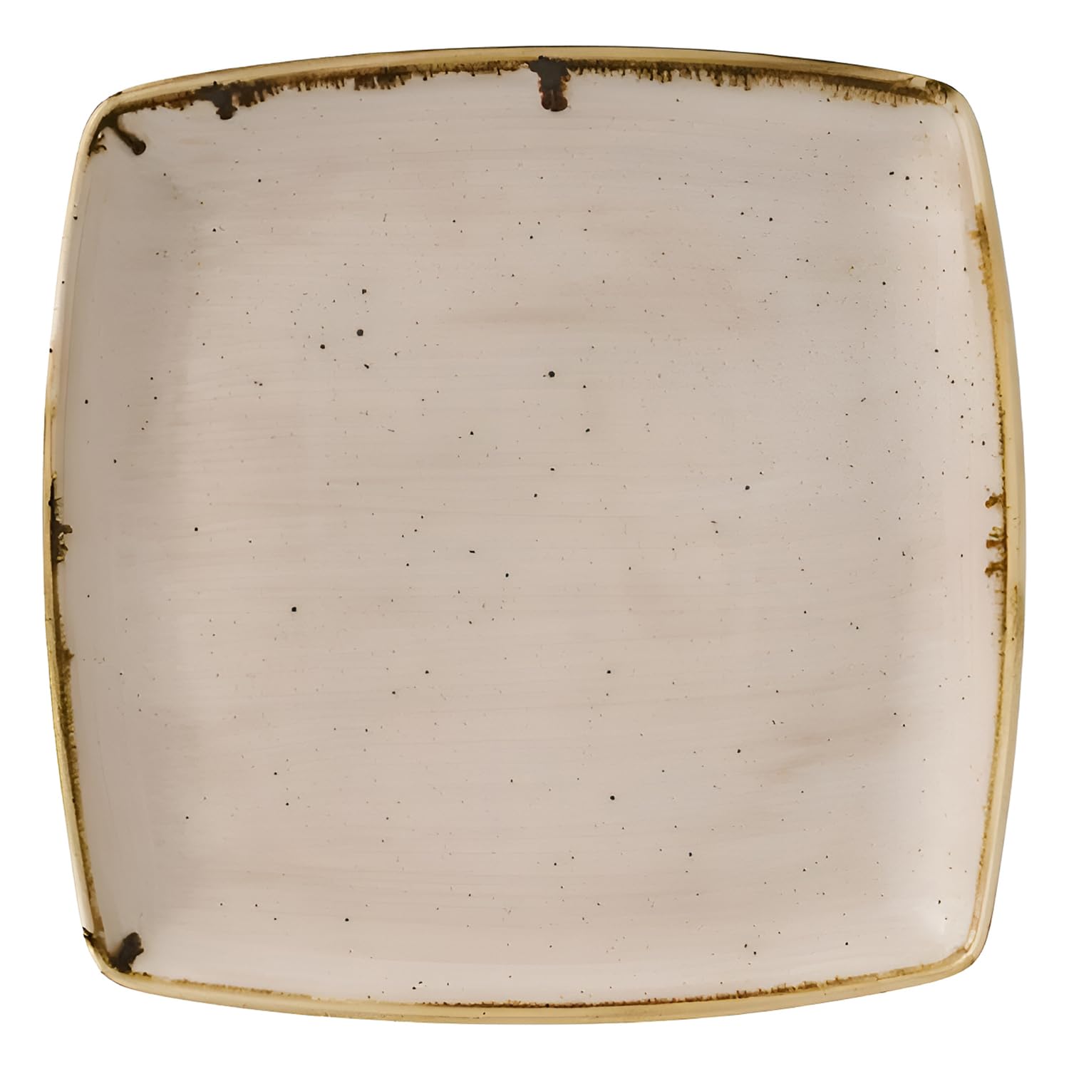 Churchill Stonecast Deep Square Plate Nutmeg Cream 260 x 260mm
