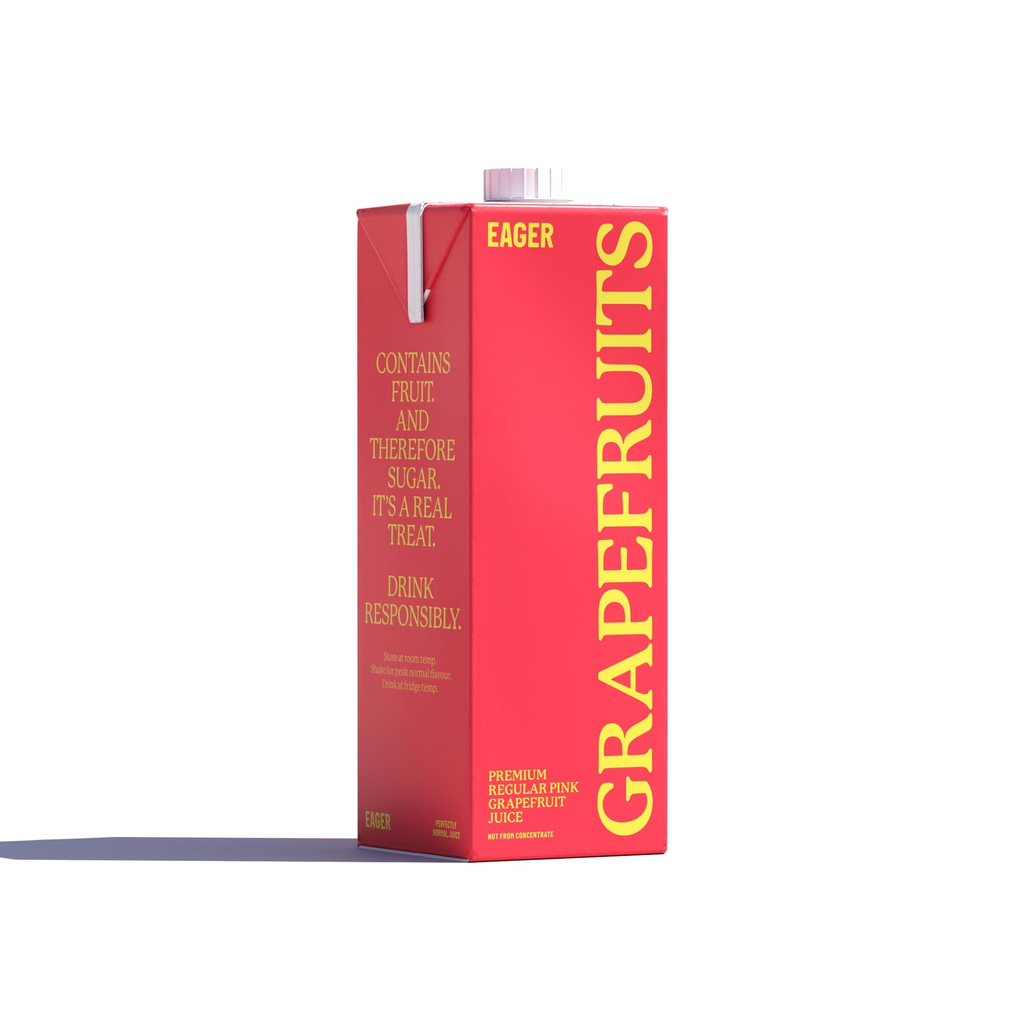 Eager 100% Squeezed Pink Grapefruit Juice, 1 x 1 Litre Single Carton