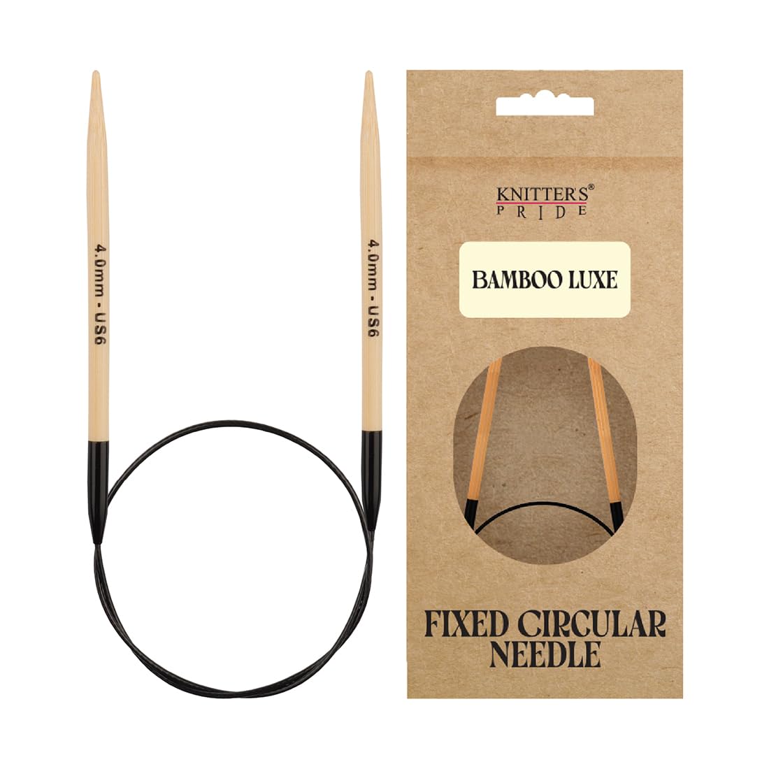 Knitter's Pride Bamboo Luxe Circular Needle 80 cm, 4.00 mm - 1 piece