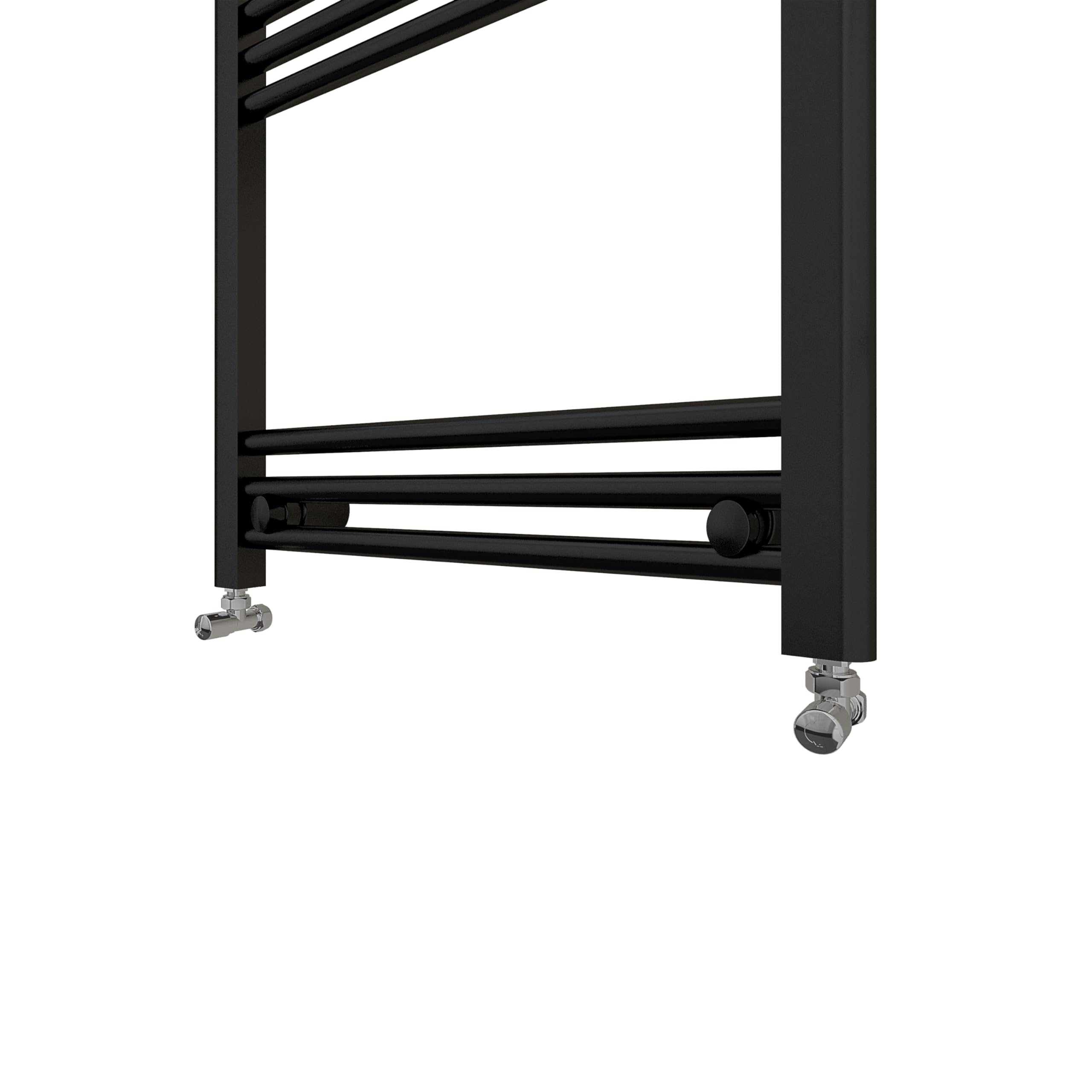 Aica Sanitarios Negro Radiador Toallero de Agua, Calentador de baño, Calienta Toallas Rápidamente (1380x500 mm)