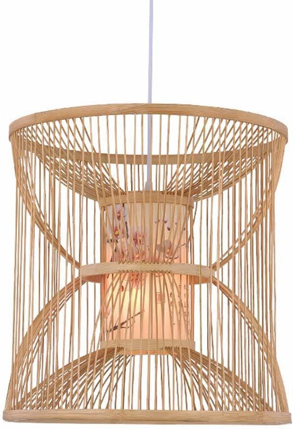 Lampe suspendue design en osier tressé pour éclairage au plafond salon