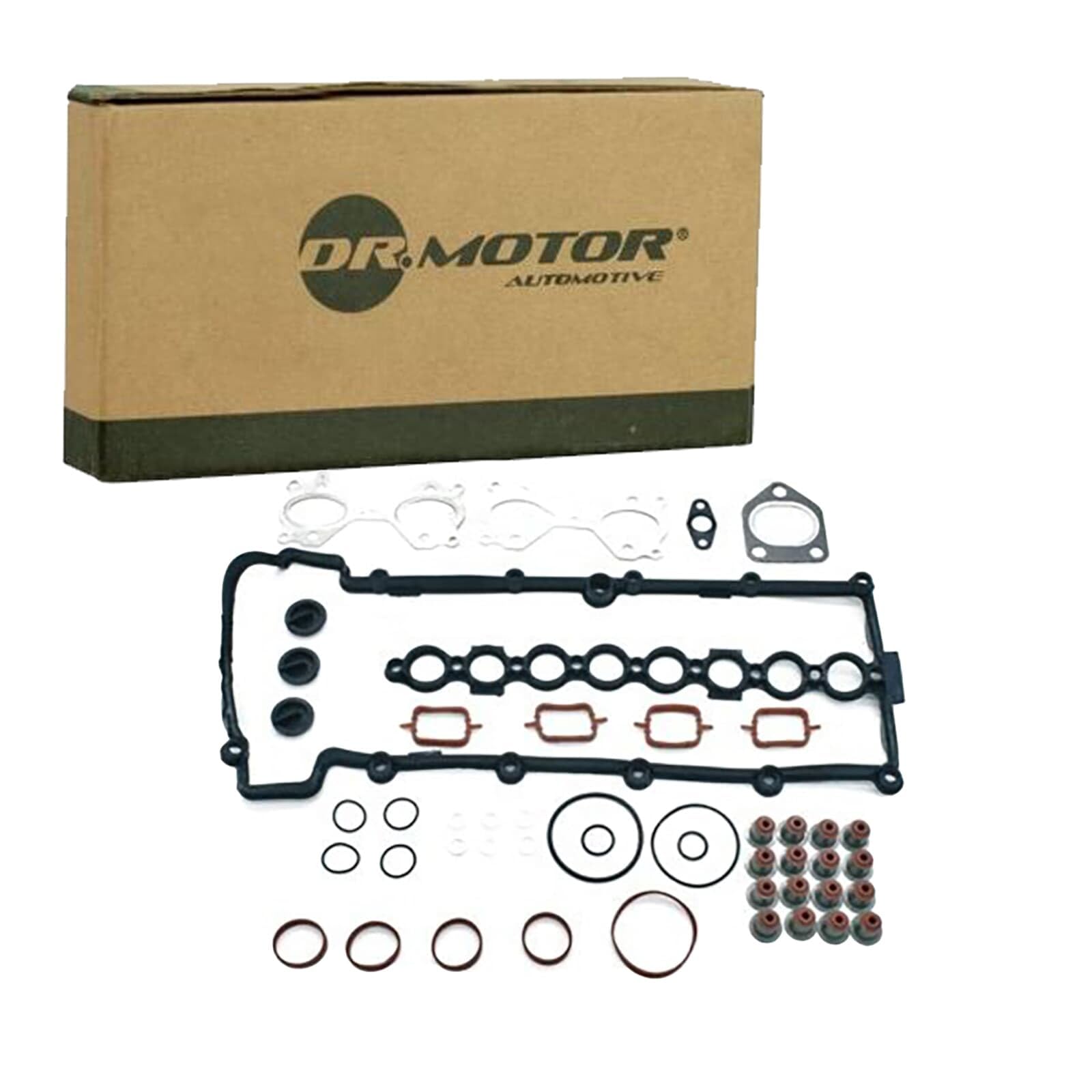 DR.MOTOR AUTOMOTIVE DRM222102 Kit guarnizioni Testata con guarnizione cappa testa del cilindro con guarnizione tenuta stelo valvola senza guarnizione testata con guarnizione(i) collettore aspirazione