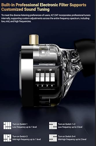 Miniatura 2 de KZ HiFi ZAT 8 armadura equilibrada y 1 controlador dinámico en la oreja monitores con puntas de giro CP100 gratuitas