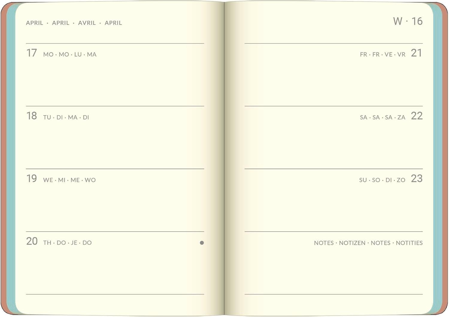 Blue Spring 2024 Diary Book Calendar Pocket Calendar 8 x 11.5: Mini Flexi Diary EarthLine