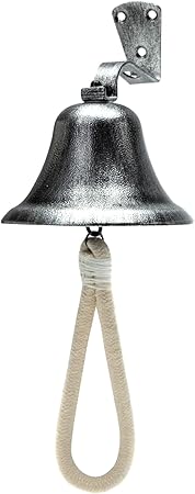 Amazon.com: Hanging Bell Dinner Bell Outdoor Bell Bracket Mount Wall ...