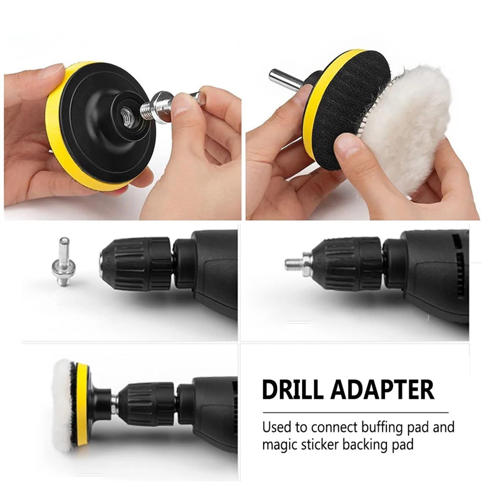 Kit De Polissage De Voiture - Éponge De Polissage Pour Voiture - Lot De 5 Tampons De Polissage Hexagonaux De Type Logique DA (15,2 Cm