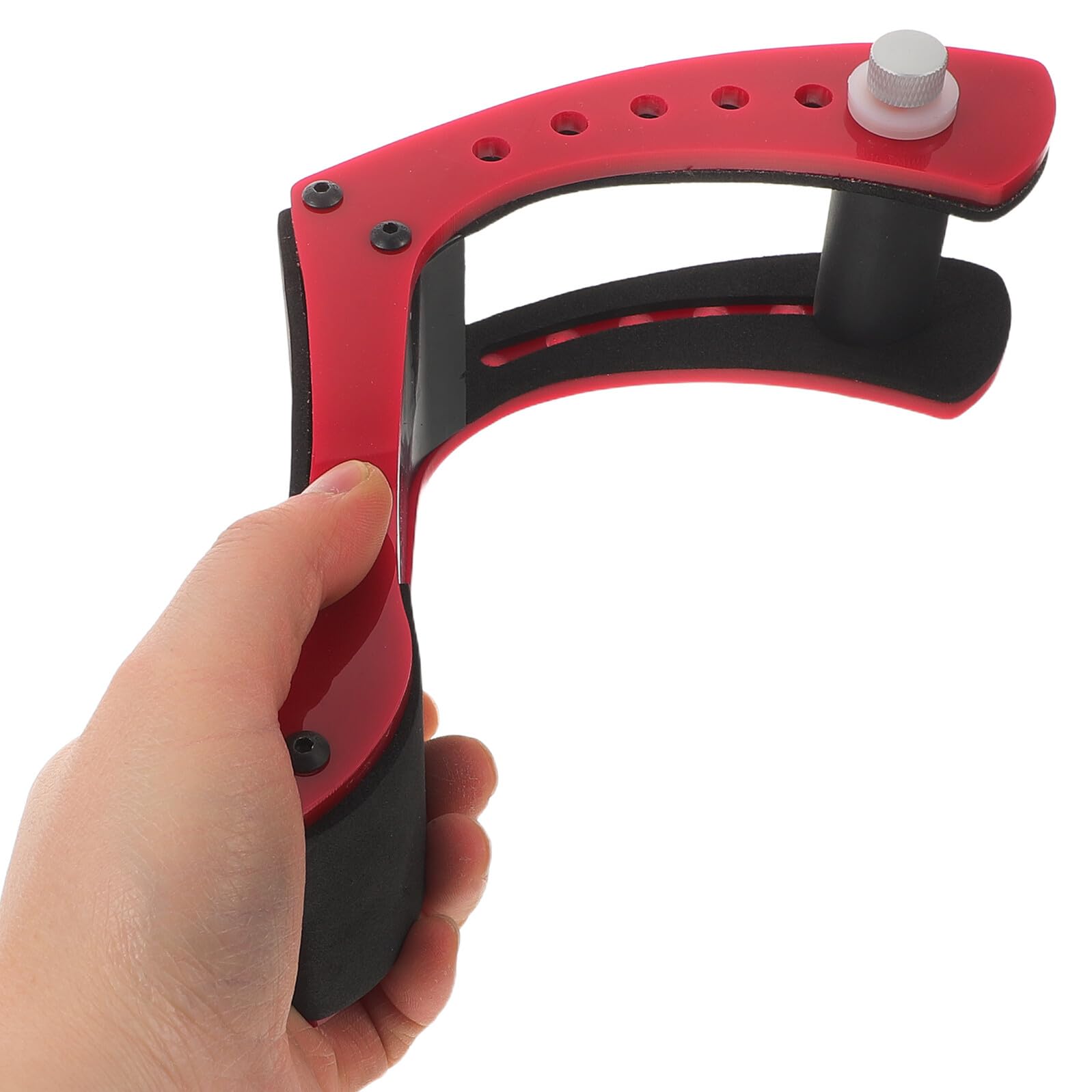 SUPVOX Supporto Regolabile per Gambe Chitarra Elettrica con Imbottitura in Spugna Rossa, Poggia Chitarra Ergonomico per Musicisti Professionisti, Stabile e Portatile per Prove e Concerti