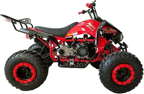 Miniatura 7 de HHH Quad ATV deportivo de 200 cc con faros LED, transmisión automática con marcha atrás, neumáticos grandes de 23 pulgadas22 pulgadas (color negro,