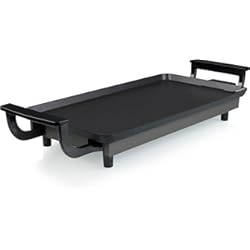 Recubrir Casa De Madera Princess 102209 Table Chef economy, 43 x 23 cm de superficie, termostato regulable, libre de BPA, recubrimiento antiadherente, asas frías al tacto, 1800 W