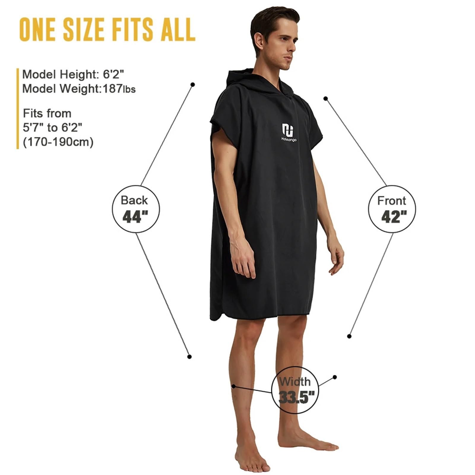 Poncho, asciugamano, muta, accappatoio con cappuccio, for spiaggia e surf, attività acquatiche, for adulti, uomini donne Poncho da Spiaggia(Blue1)