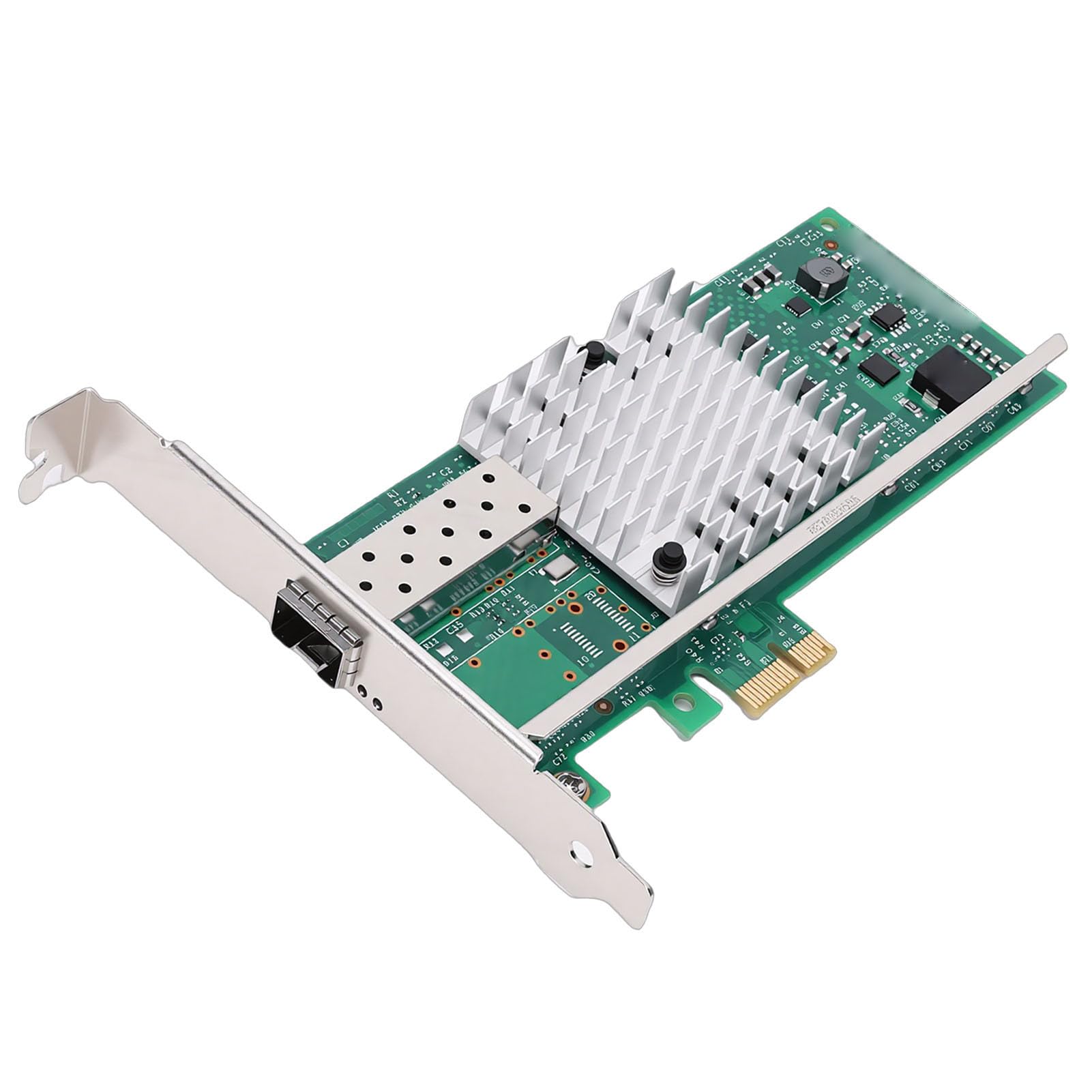 Topiky Scheda di Rete PCIE X1 da 10 Gb, Scheda di Rete Ethernet con Controller 82599EN, Adattatore LAN Ethernet per Server, NAS e PC Desktop, NIC in Fibra da PCIE a 10 GbE SFP
