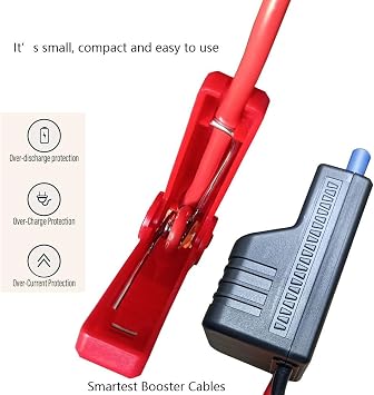 Ec5 スマートジャンプスタータークランプ、ec5ヘビーデューティージャンプスターター自動車用ブースタークランプケーブル交換用ワニ口クランプ、インテリジェントlcdスクリーン付き、12vカージャンプスターター、オートバイ、芝刈り機用。