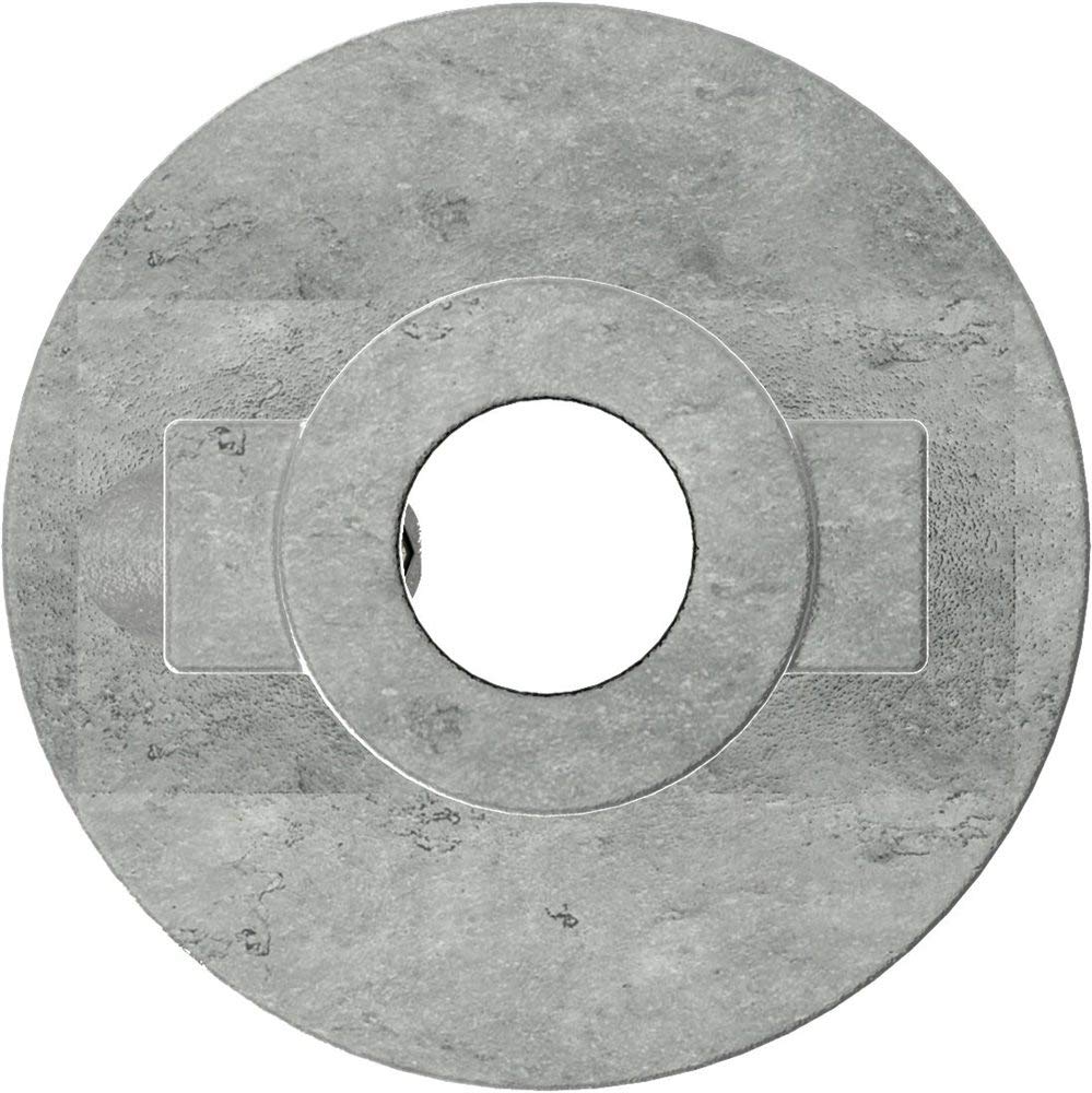 Fenau | Vaina de anclaje al suelo, Ø 33,7 mm, empalme para suelo, de fundición maleable, galvanizada en caliente, incl. tornillos