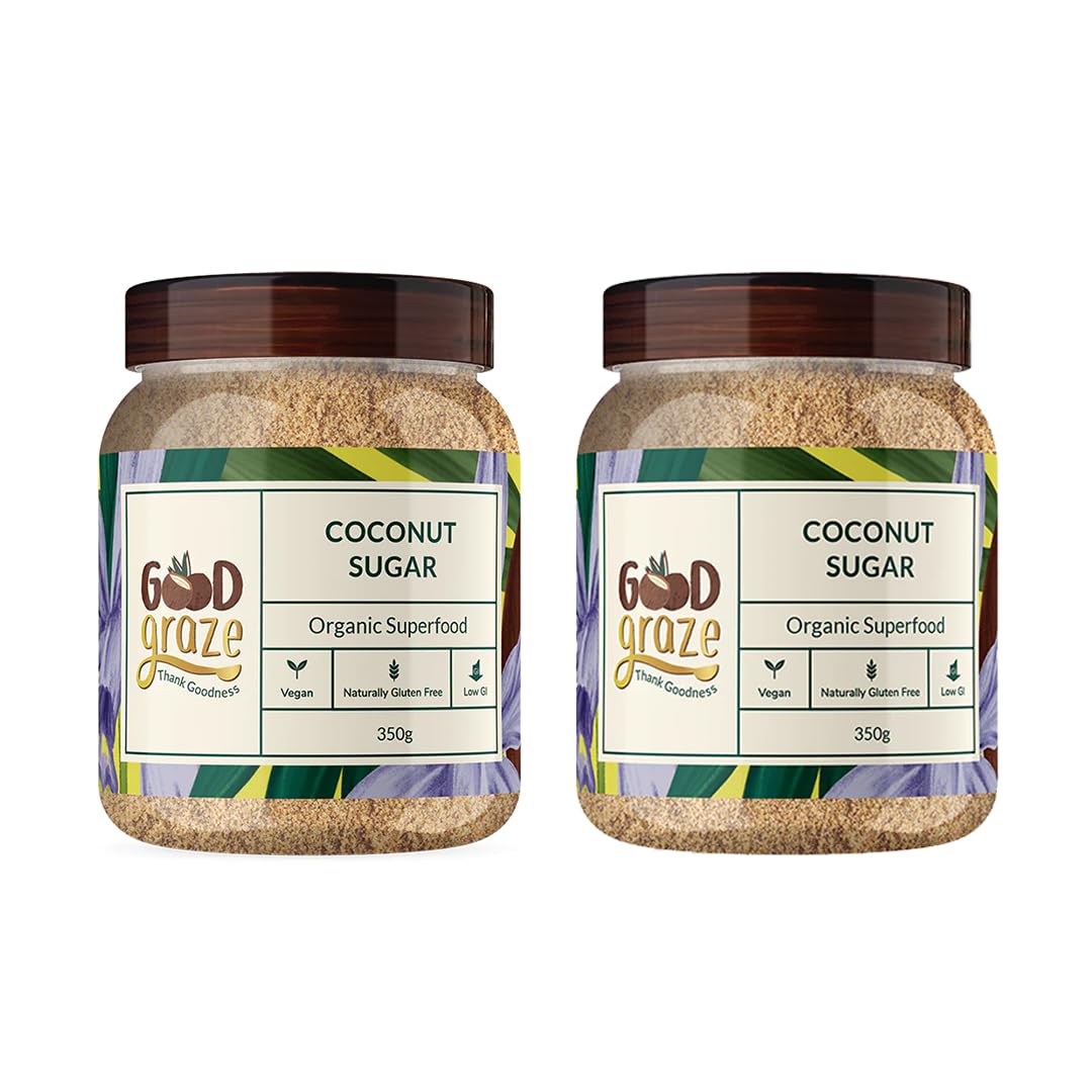Good Graze Coconut Sap Sugar | 500g - Pack of 2 | Natural sweetener No refined sugar Premium Coconut Sugar Unmatched taste |Sugar replacement Unrefined Chemical-Free 100% Fit for baby Adults & Diabetic friendly | Rich in Vitamins & Mineral