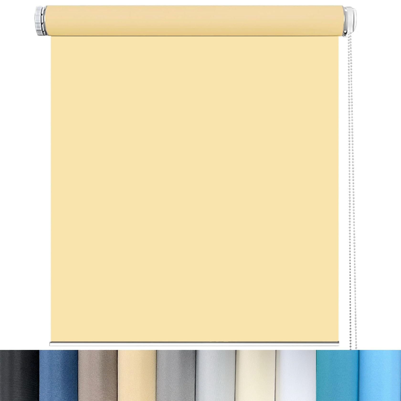 Tenda a Rullo Oscurante Klemmfix Senza Forare 30 x 120 cm Protezione dalla luce e ai raggi solari Easyfix Tenda a Rullo Avvolgibile Con Supporto Klemmfix Per Bagno,Cucina, Beige