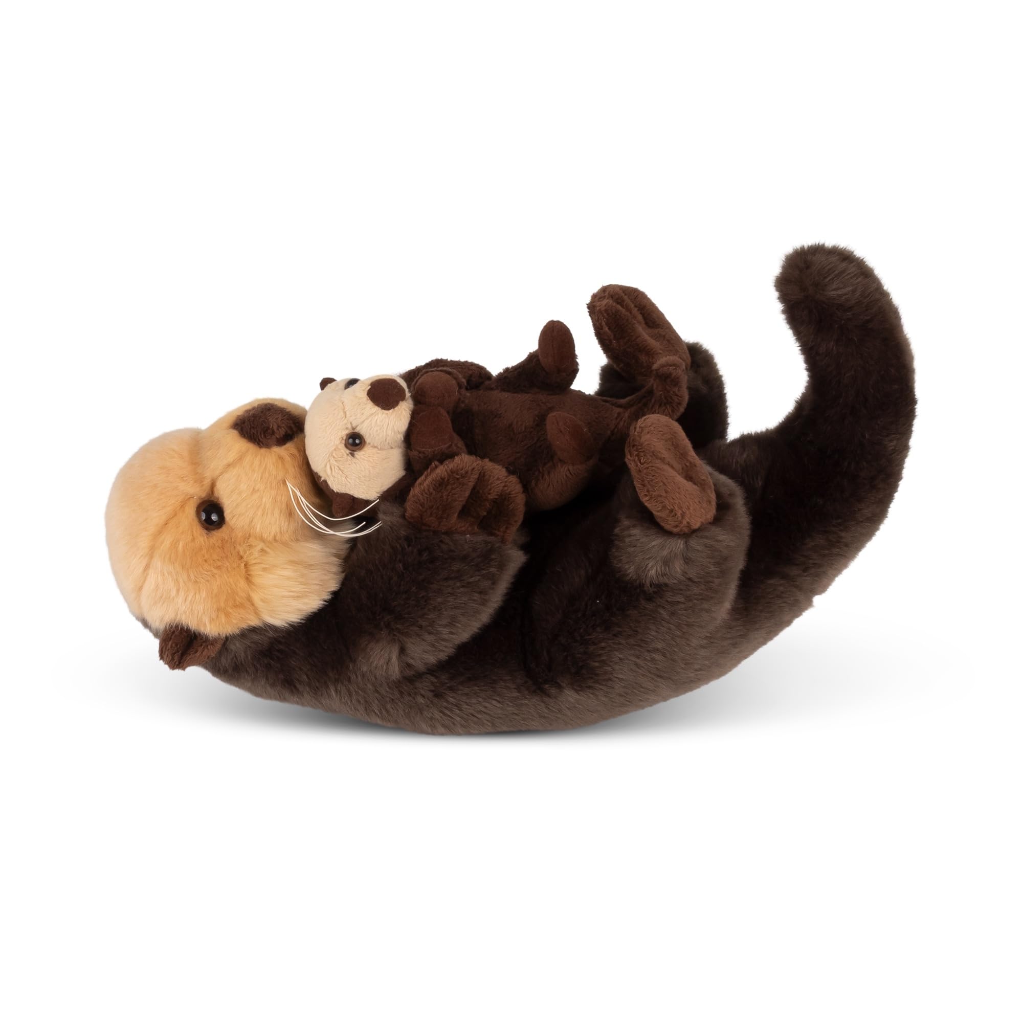 Animigos World of Nature LYING OTTER WITH BABY, Brown