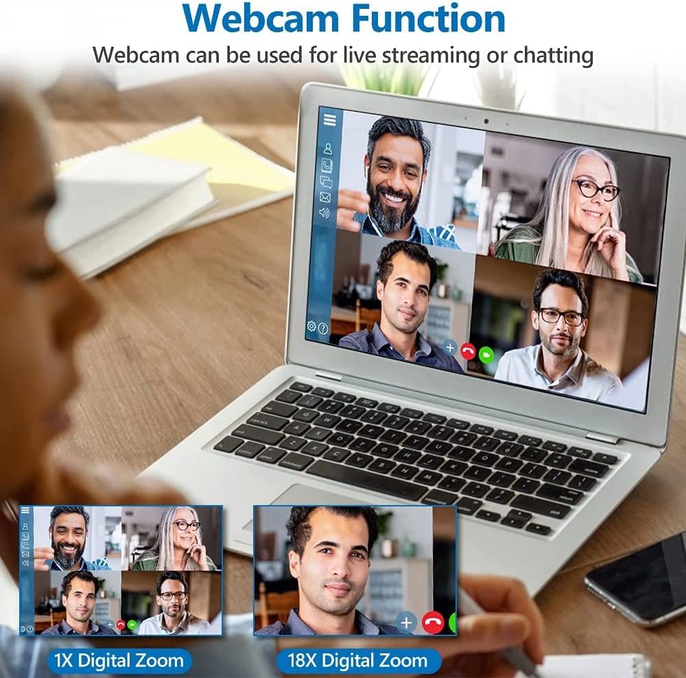 2.7K 30 FPS Video Camera 42MP 18X Digital Camera Video Camera for YouTube 3.0inch Flip Screen Camcorder Vlogging Camera with Remote Control and Two Batteries