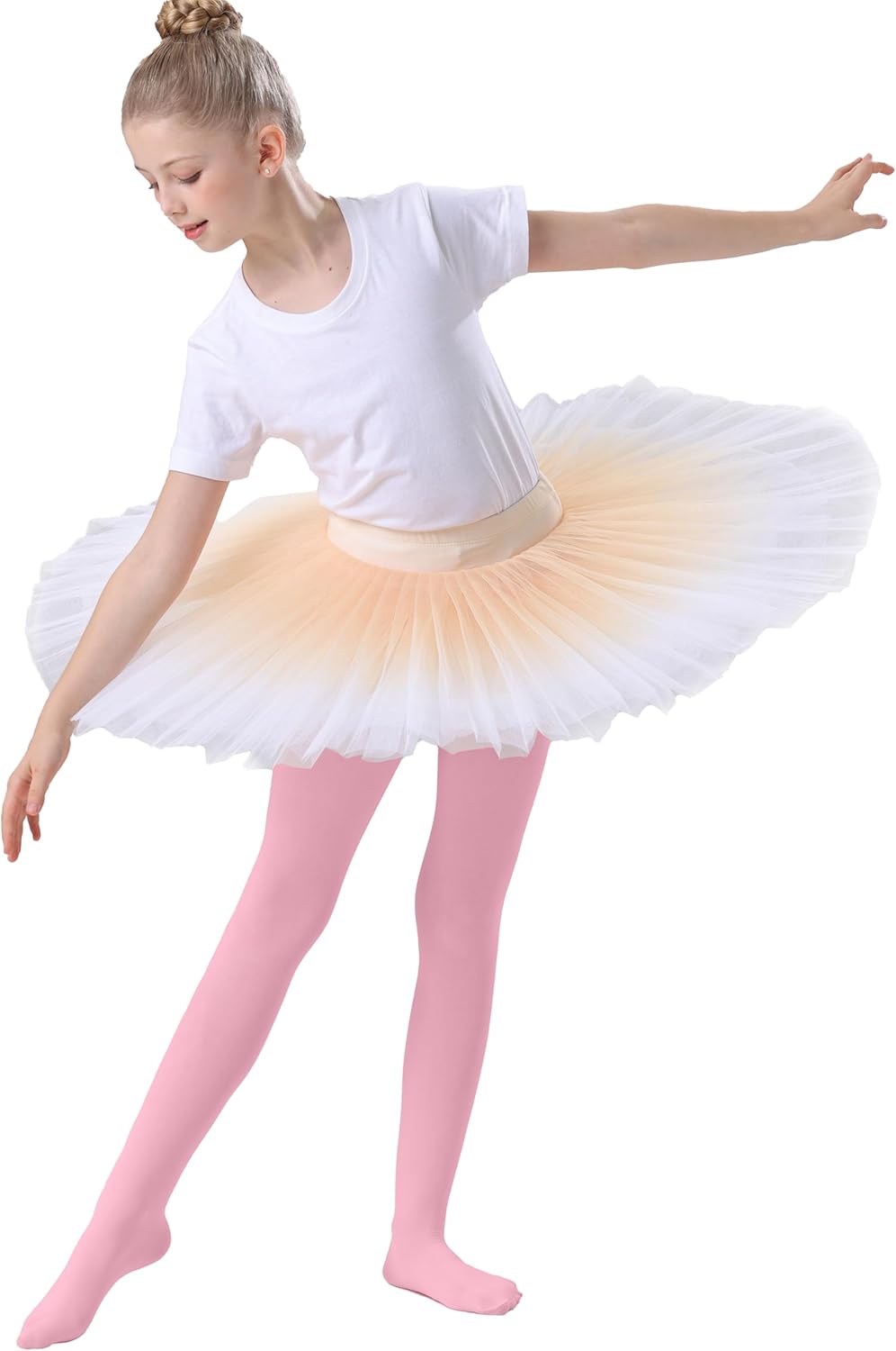 Citystl Ballet Tights for Girls - 3 Pairs, Multiple Colors, Cotton School Dress Tights - Image 7