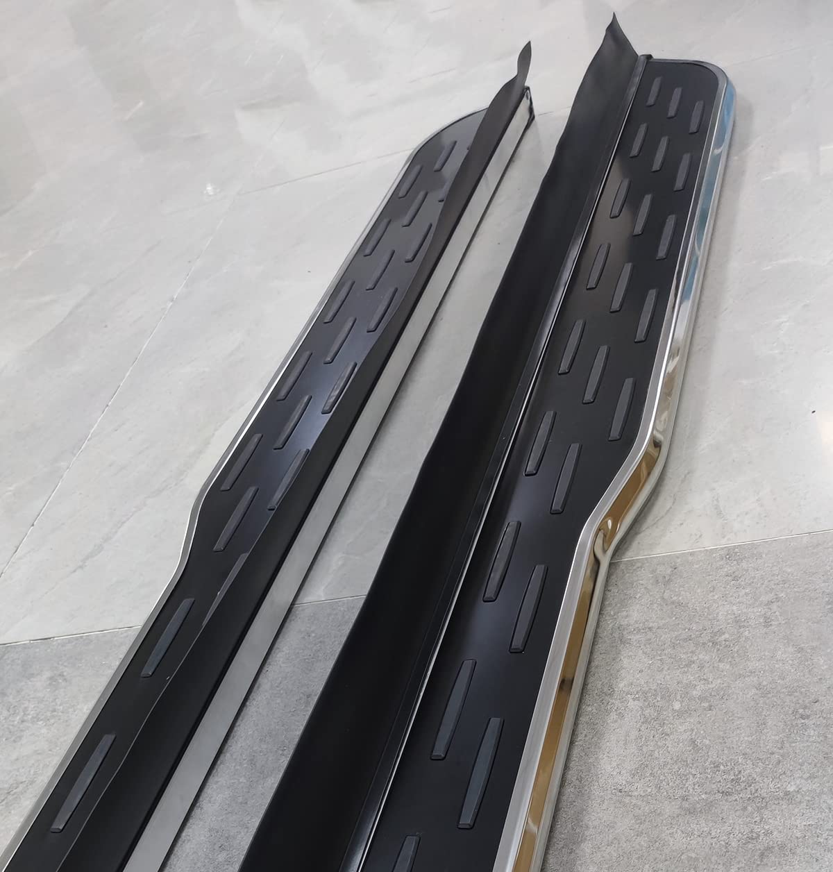 Deski do biegania do Ford Edge 2015-2020, 2 szt. stopnie boczne ze stopu aluminium z czarną antypoślizgową gumą, zestaw do wkręcania bez wiercenia, łatwa instalacja, akcesoria samochodowe (LZH)